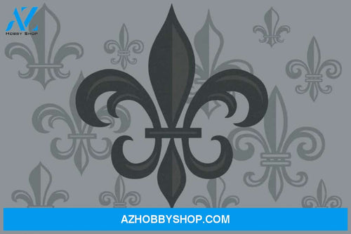 Louisiana Fleur De Lis Pattern Gray