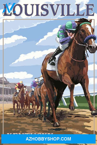 Louisville Kentucky Horse Racing Track Scene