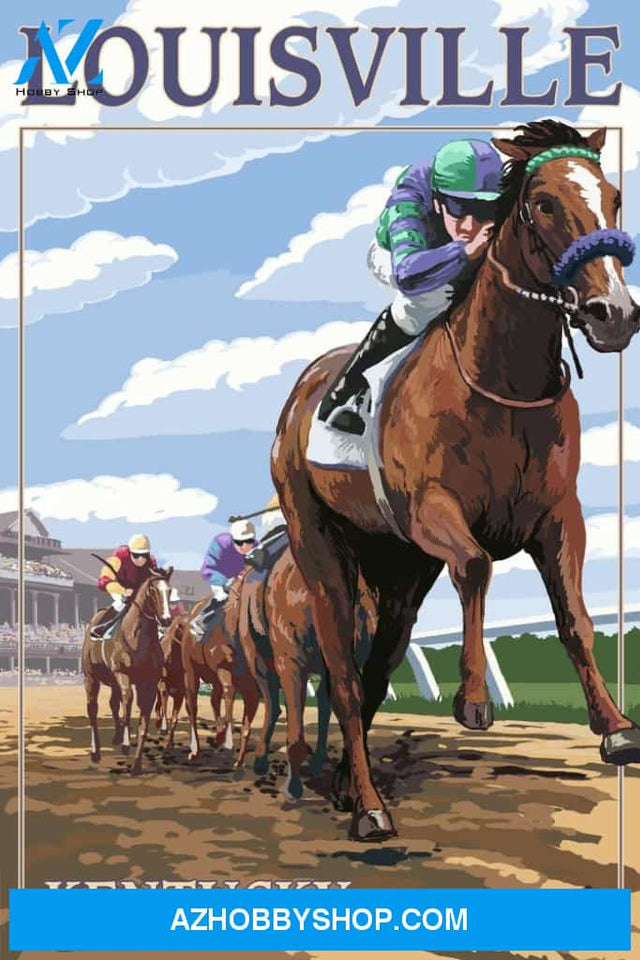 Louisville Kentucky Horse Racing Track Scene