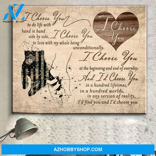 Love A Soldier Couple Canvas Gift For Wife For Husband