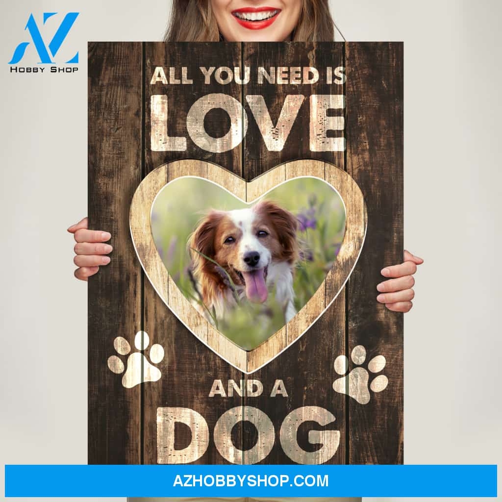 Love and a Dog Premium Canvas