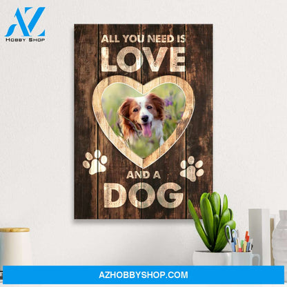 Love and a Dog Premium Canvas