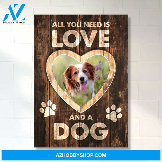 Love and a Dog Premium Canvas