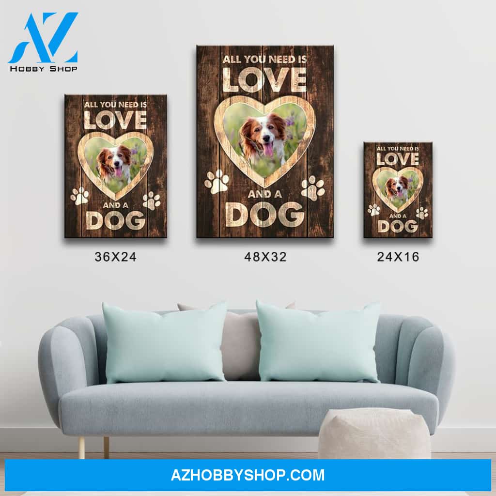 Love and a Dog Premium Canvas