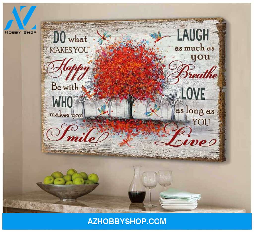 Love as long as you live Dragonfly Canvas Wall Art