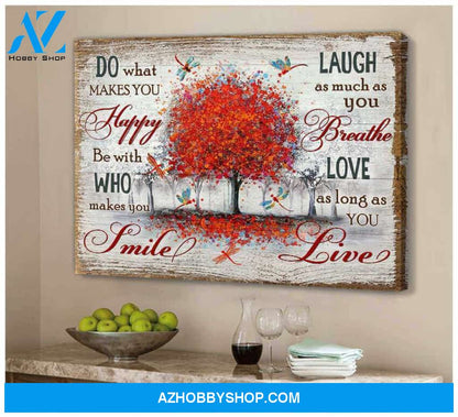 Love as long as you live Dragonfly Canvas Wall Art