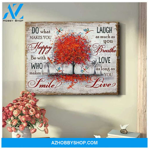 Love As Long As You Live Dragonfly Canvas Wall Art