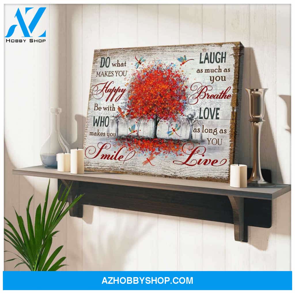 Love as long as you live Dragonfly Canvas Wall Art