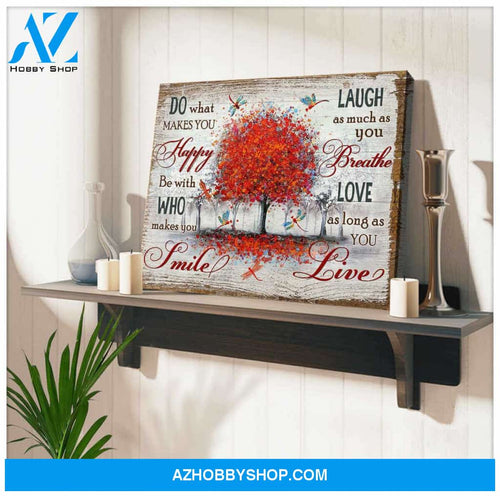 Love as long as you live Dragonfly Canvas Wall Art
