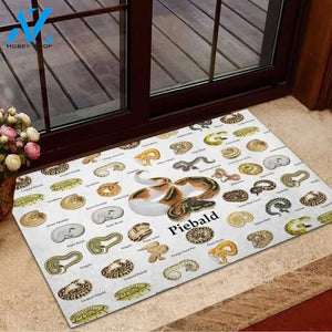 Love Ball Python Snake Reptiles Rubber Base Indoor and Outdoor Doormat Warm House Gift Welcome Mat Gift for Friend Family
