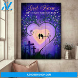 Love black birds - God knew my heart needed you - Couple Portrait Canvas Prints, Wall Art