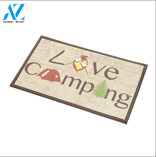 Love Camping Doormat Welcome Mat Housewarming Gift Home Decor Funny Doormat Gift For Camping Lovers Gift For Family