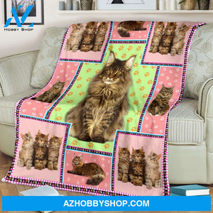 Love Cats Fleece Blanket Gift For Cat Lovers Gift For Friend Family Home Decor Bedding Couch Sofa Soft And Comfy Cozy Birthday Gift