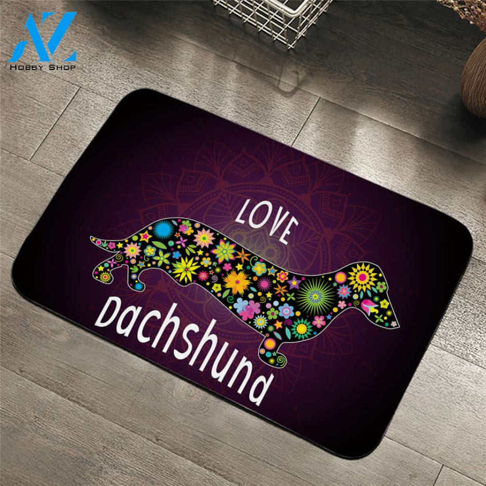 Love Dachshund Door Mat