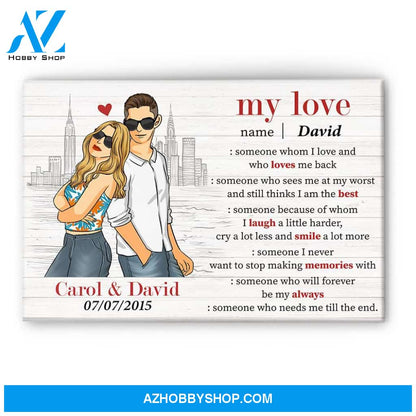 Love Definition, Couple Custom Poster/Canvas, Gift For Lovers