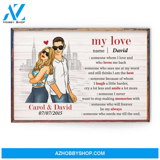 Love Definition, Couple Custom Poster/Canvas, Gift For Lovers
