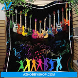 Love Electric Guitar Music Gift Fleece Blanket Gift For People Home Decor Bedding Couch Sofa Soft And Comfy Cozy