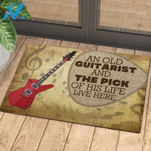 Love Electric Guitar Music Rubber Base Doormat Indoor And Outdoor Mat Entrance Rug Funny Home Decor Closing Gift Gift For Friend Family Gift Idea