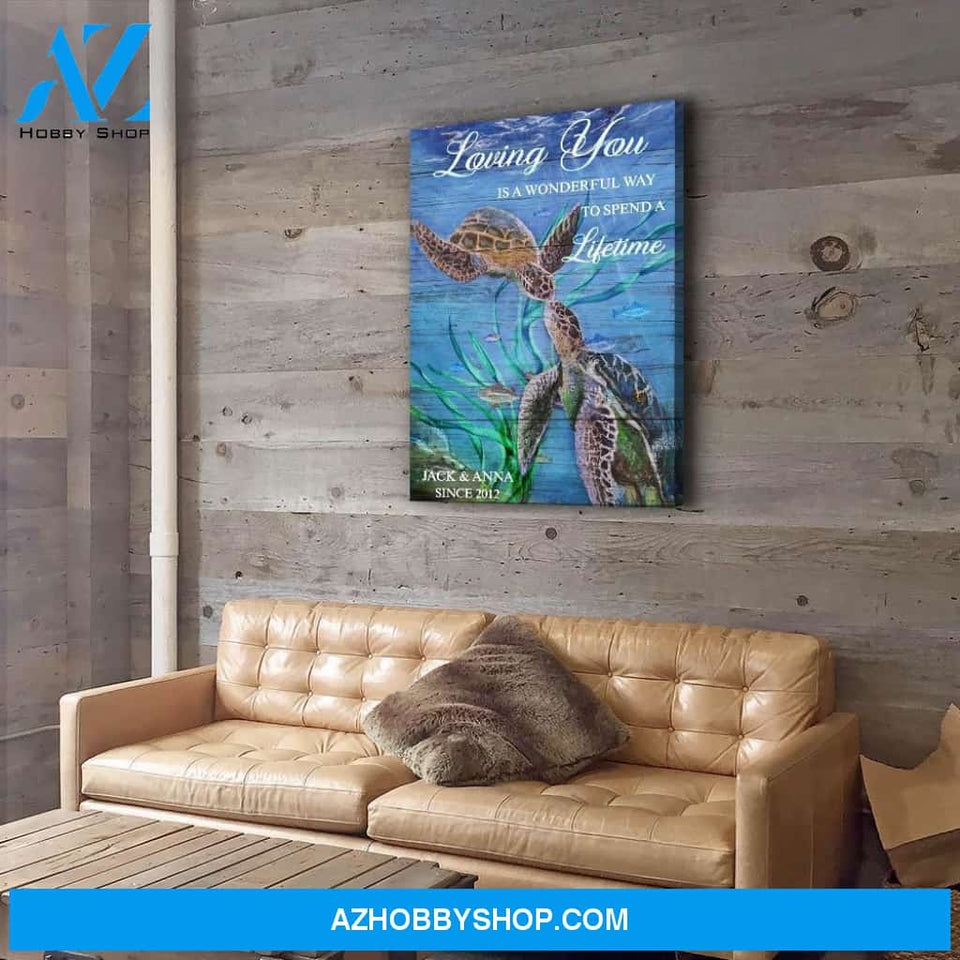Love For A Lifetime - Personalized Custom Name Canvas