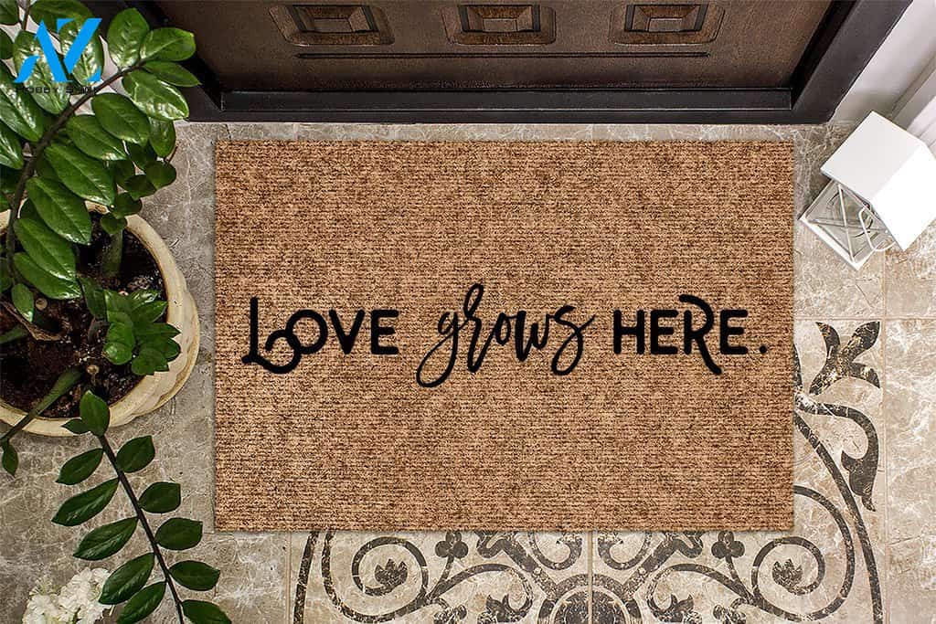Love Grows Here Doormat | Welcome Mat | House Warming Gift