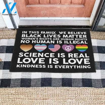 Love Is Love doormat, LGBT doormat, Pride Month decor, LGBT Pride Art, Custom doormat, Kindness doormat, Front door mat, Housewarming gift