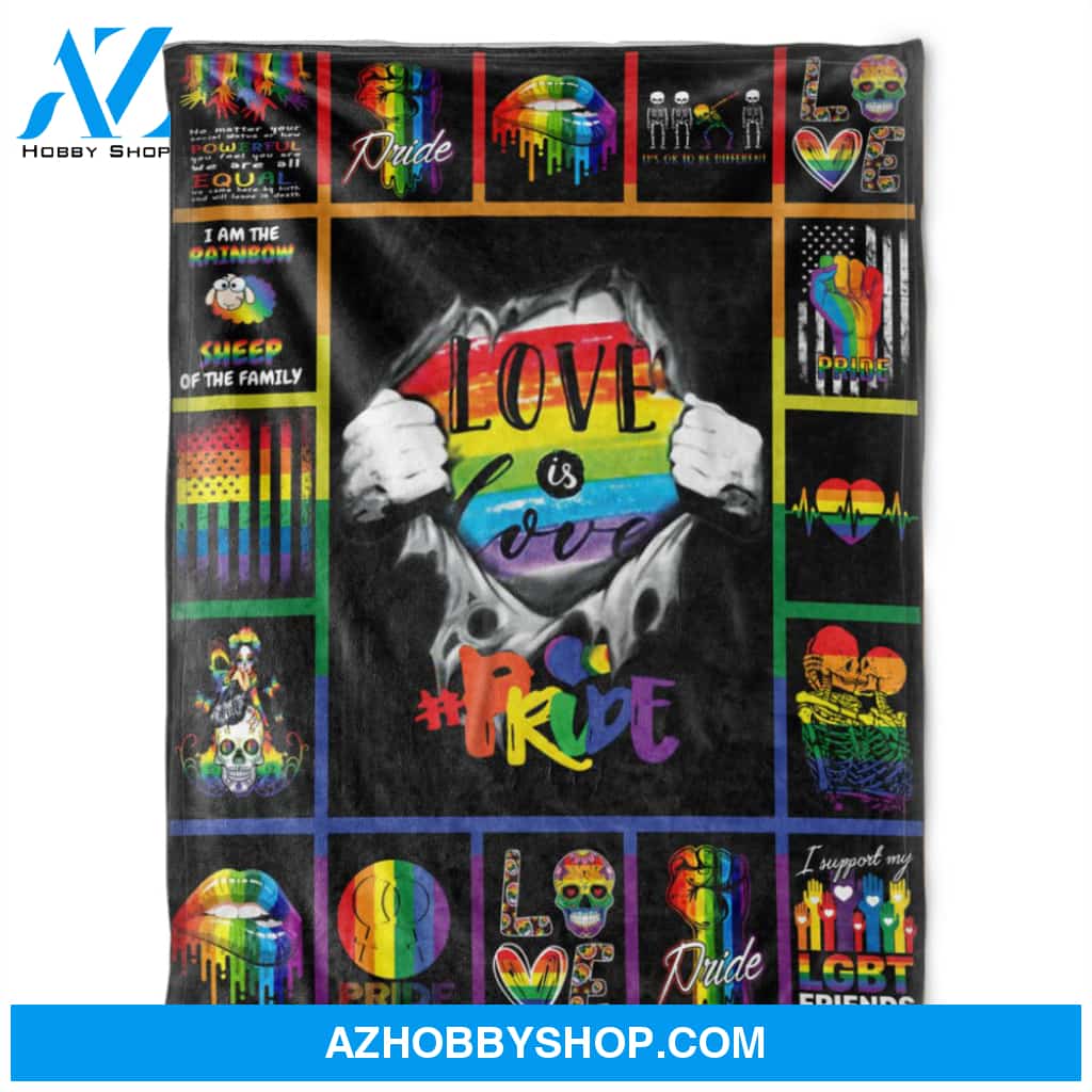 Love Is Love, LGBT Blanket, Fleece Banket.Gift Home Decor Bedding Couch Sofa Soft and Comfy Cozy