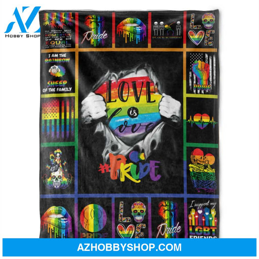 Love Is Love, LGBT Blanket, Fleece Banket.Gift Home Decor Bedding Couch Sofa Soft and Comfy Cozy