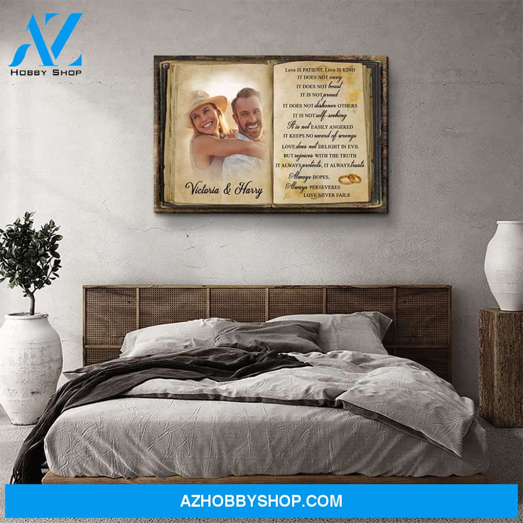 Love Is Patient - Personalized Custom Photo Canvas