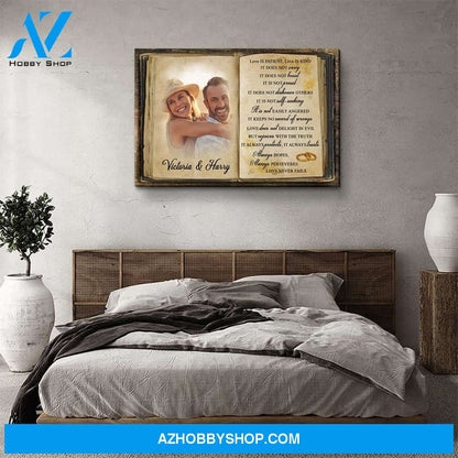 Love Is Patient - Personalized Custom Photo Canvas