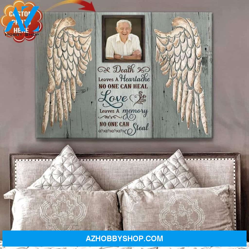 Love Leaves A Memory Angel Wings Wall Art Canvas