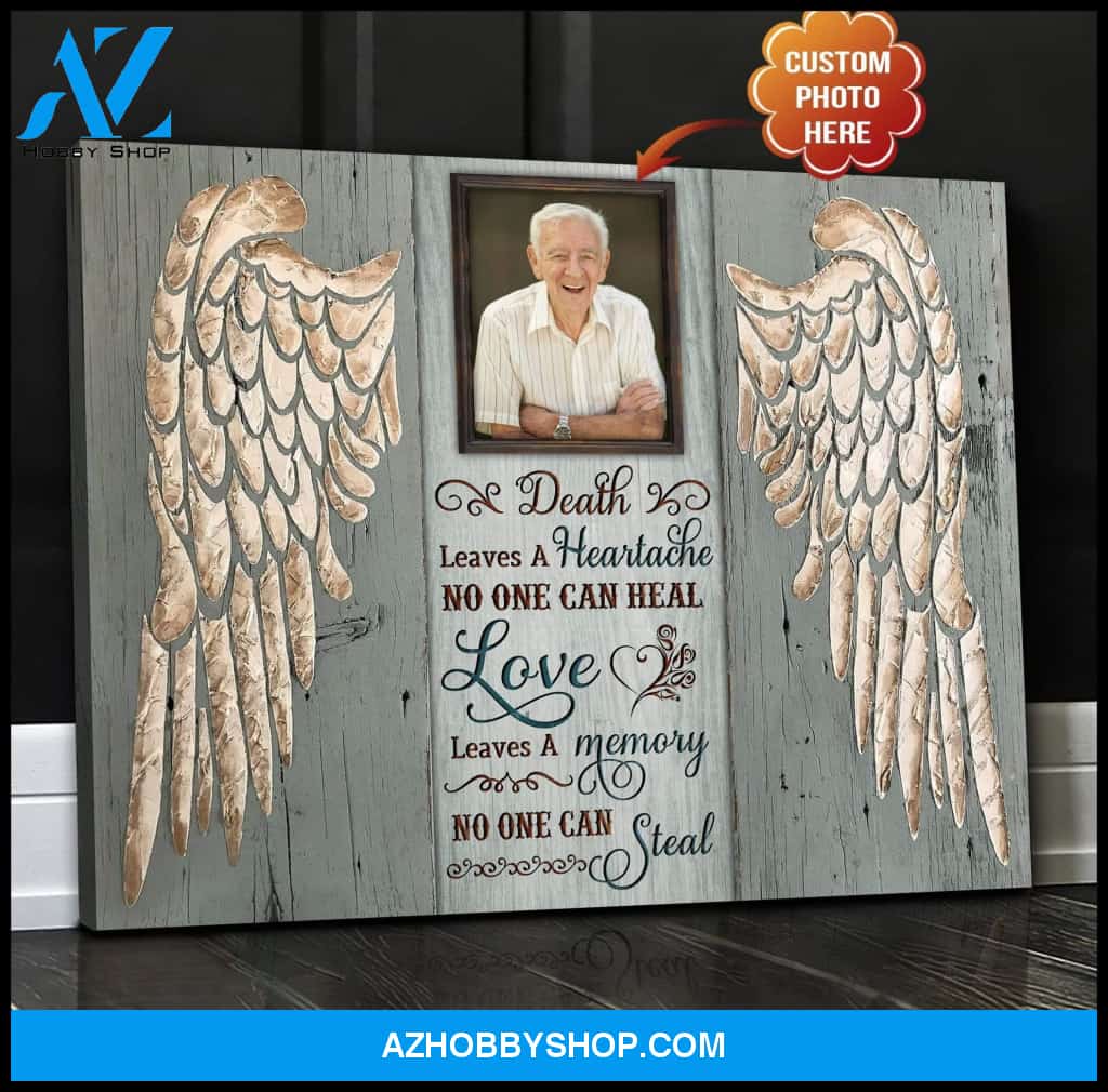Love Leaves A Memory Angel Wings Wall Art Canvas