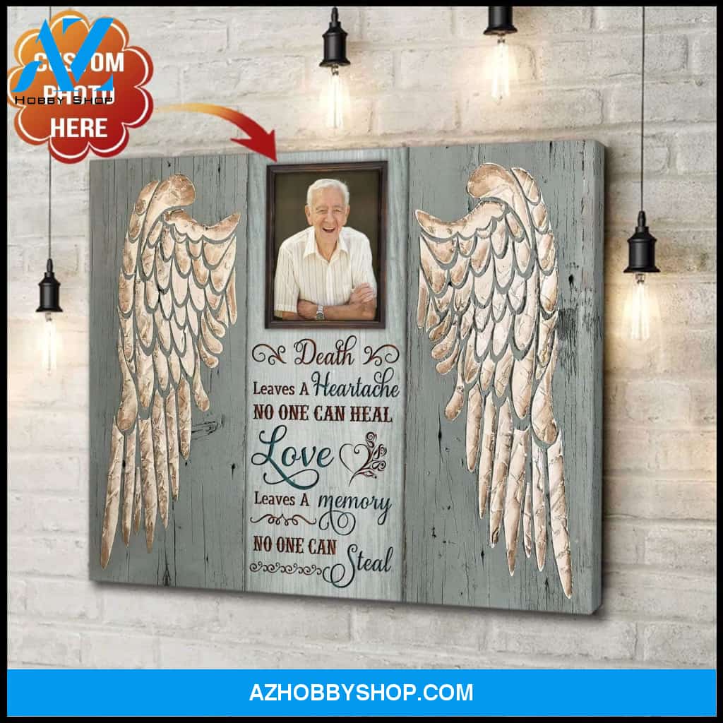 Love Leaves A Memory Angel Wings Wall Art Canvas