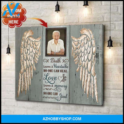 Love Leaves A Memory Angel Wings Wall Art Canvas