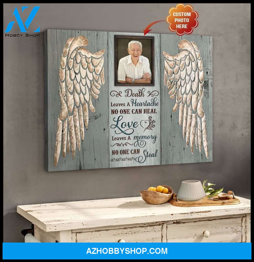 Love Leaves A Memory Angel Wings Wall Art Canvas