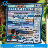 Love Letter From Mom To Daughter So Proud Of You Black Woman Gift Fleece Blanket