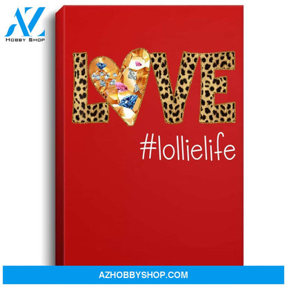 Love Lollie Life- Leopard - Heart Portrait Canvas