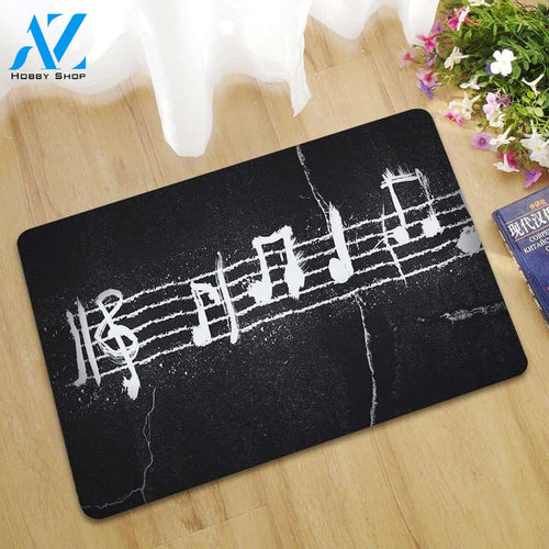 Love Music - Music Note Doormat Welcome Mat Housewarming Gift Home Decor Funny Doormat Gift Idea For Music Lovers Gift For Friend