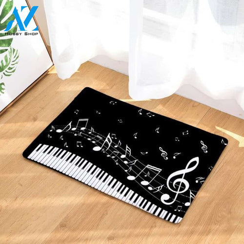 Love Music Piano Doormat Welcome Mat Housewarming Gift Home Decor Funny Doormat Gift Idea For Pianist Gift For Music Lovers