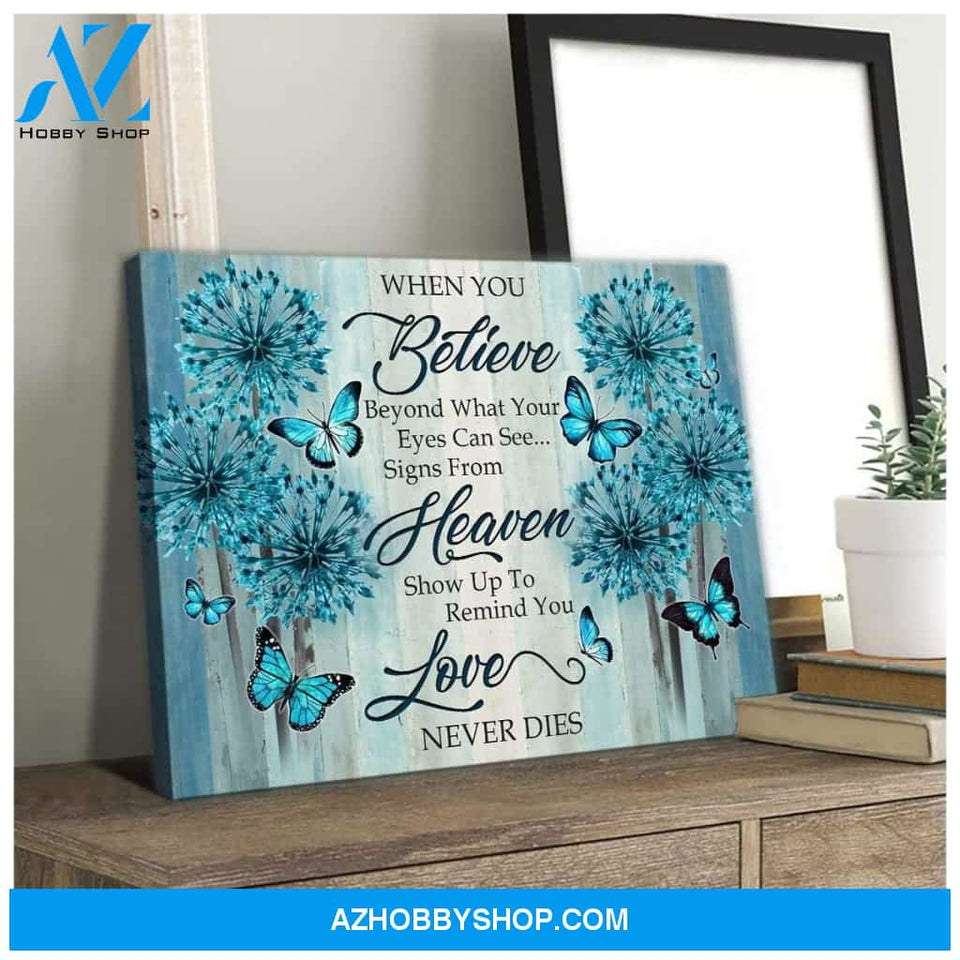 Love Never Dies Butterfly Wall Art Canvas