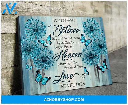Love Never Dies Butterfly Wall Art Canvas