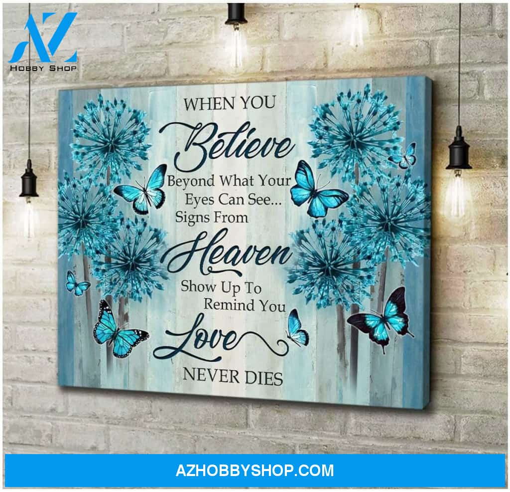 Love Never Dies Butterfly Wall Art Canvas