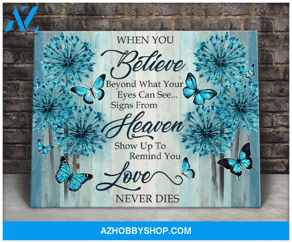 Love Never Dies Butterfly Wall Art Canvas
