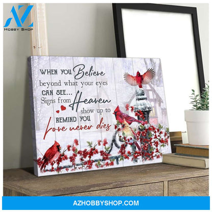 Love Never Dies Cardinal Wall Art Canvas