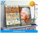 Zalooo Love Never Dies Personalized Photo Butterfly Wall Art Canvas