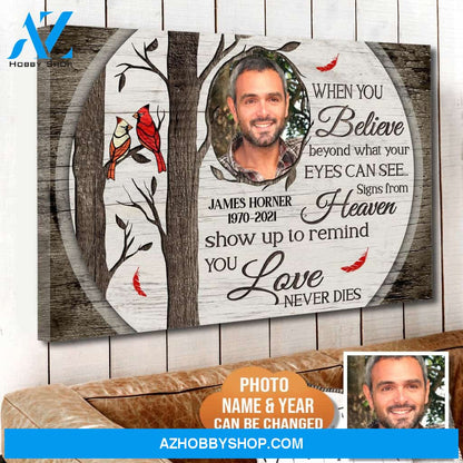 Love Never Dies, Upload Photo Personalized Canvas