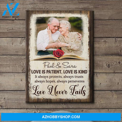 Love Never Fails - Personalized Custom Photo Canvas