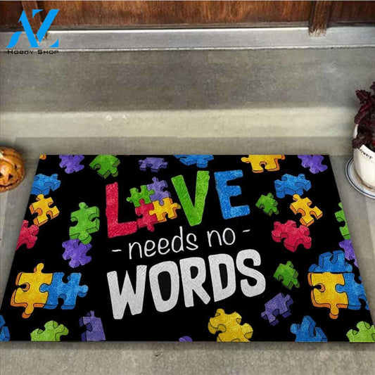 Love No Need Words Indoor and Outdoor Doormat Warm House Gift Welcome Mat Gift for Labrador Lovers Birthday Gift