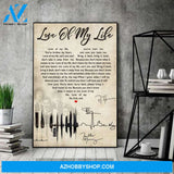 Love Of My Life Lyrics Canvas And Poster, Canvas Wall Art, Vintage Posters, Song Lyrics Poster