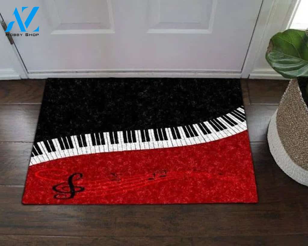 Love Piano Doormat Welcome Mat Housewarming Gift Home Decor Funny Doormat Gift For Piano Lovers Gift For Family Birthday Gift