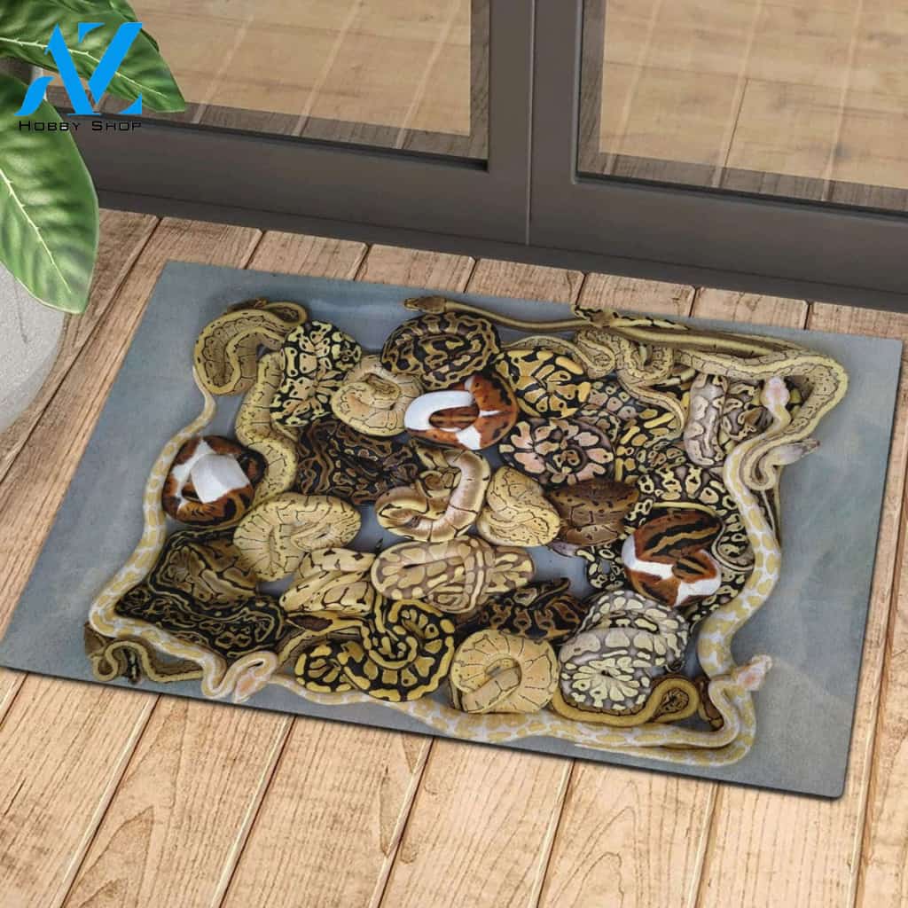 Love Python Rubber Base Doormat | Welcome Mat | House Warming Gift